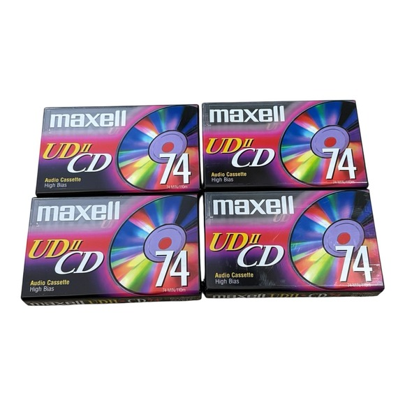 4 Pack MAXELL UD II 2 CD 90 BLANK CASSETTE  TAPE New Sealed Lot - Picture 1 of 2